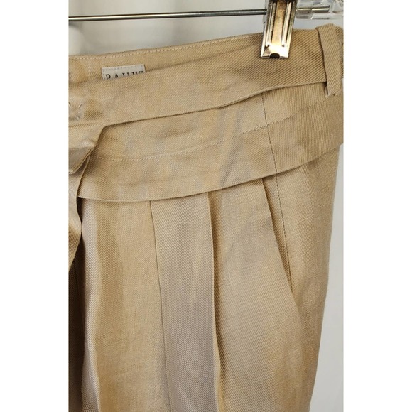 PAUW  Sand Brown Ramie Wrap Skirt 3 - Picture 4 of 6